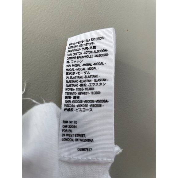 Free People Billie Long Sleeve Tee Womens Small Long Sleeve White Cotton Blend - Picture 10 of 11